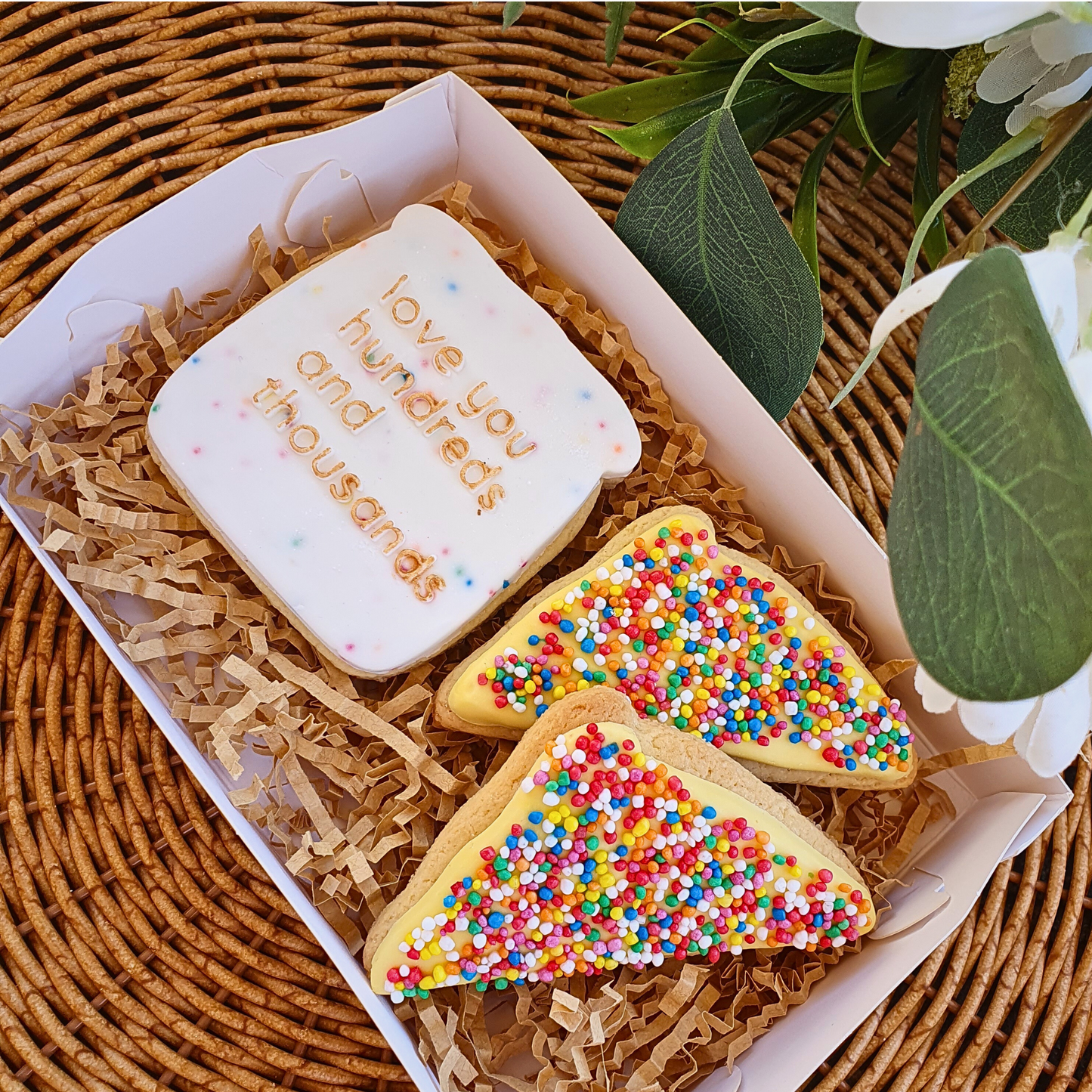 Love You Hundreds & Thousands Fairy Bread Cookie Set - Amberleighs Designs