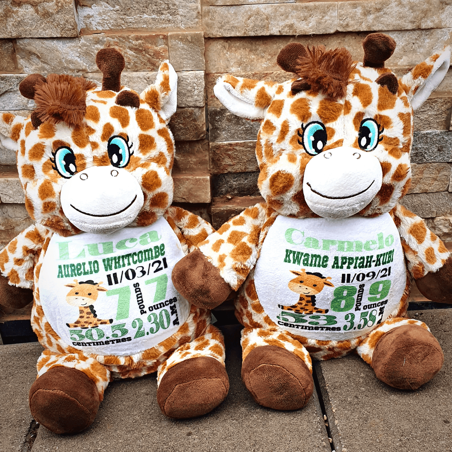 Personalised Baby Birth Announcement Plush | Various Designs - Amberleighs Designs