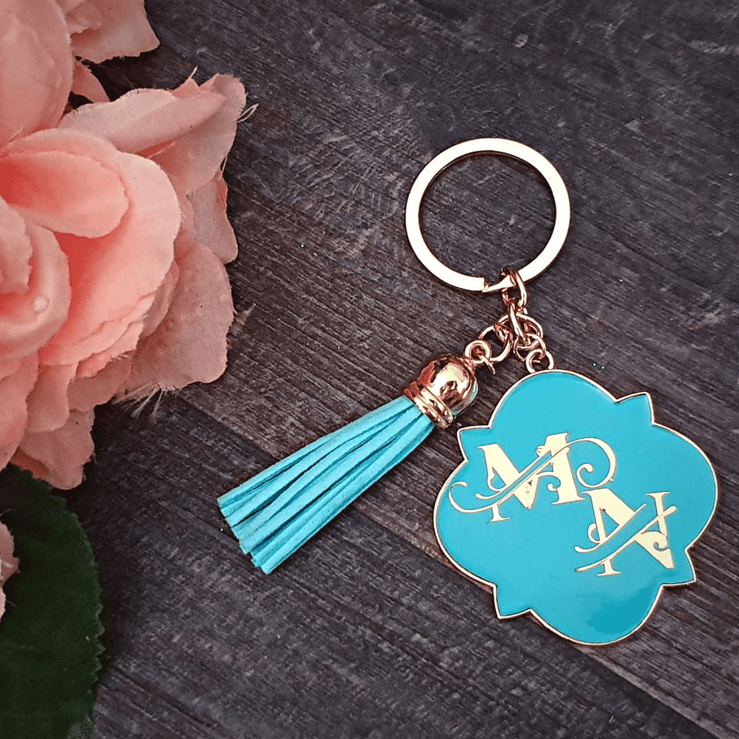 Enamel Personalised Tassle Keyring | Various Colours - Amberleighs Designs