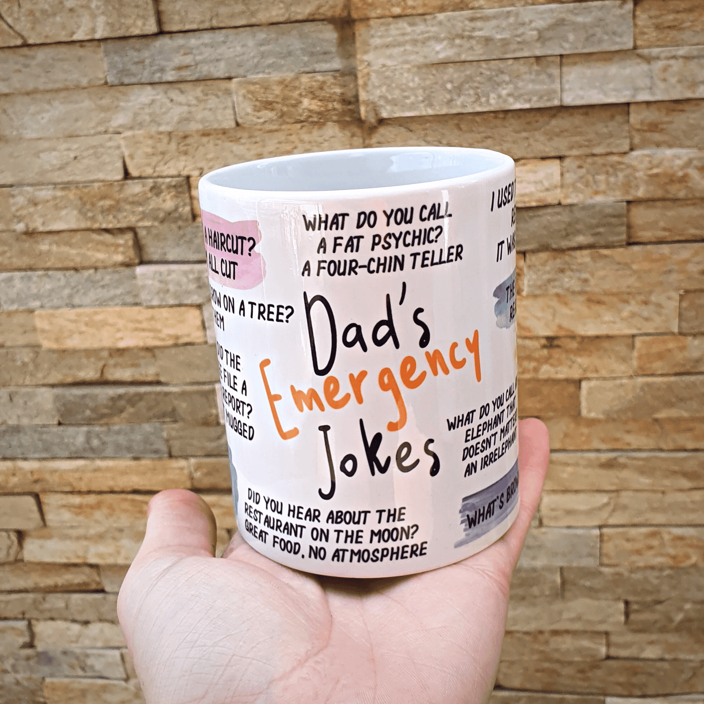 Personalised Father's Day Mugs Emergency Dad Jokes