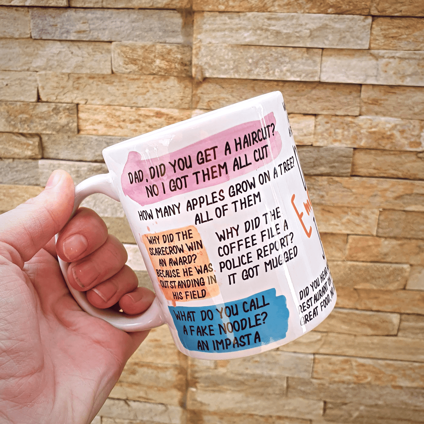 Personalised Father's Day Mugs Emergency Dad Jokes