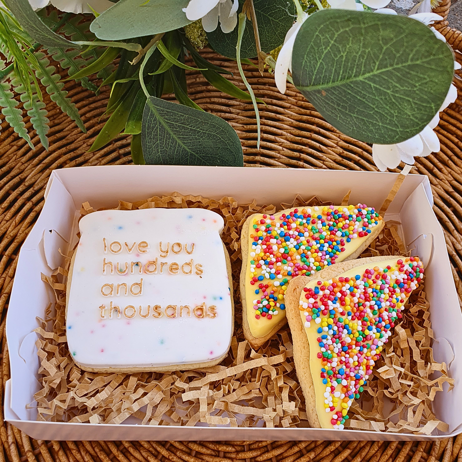 Love You Hundreds & Thousands Fairy Bread Cookie Set - Amberleighs Designs