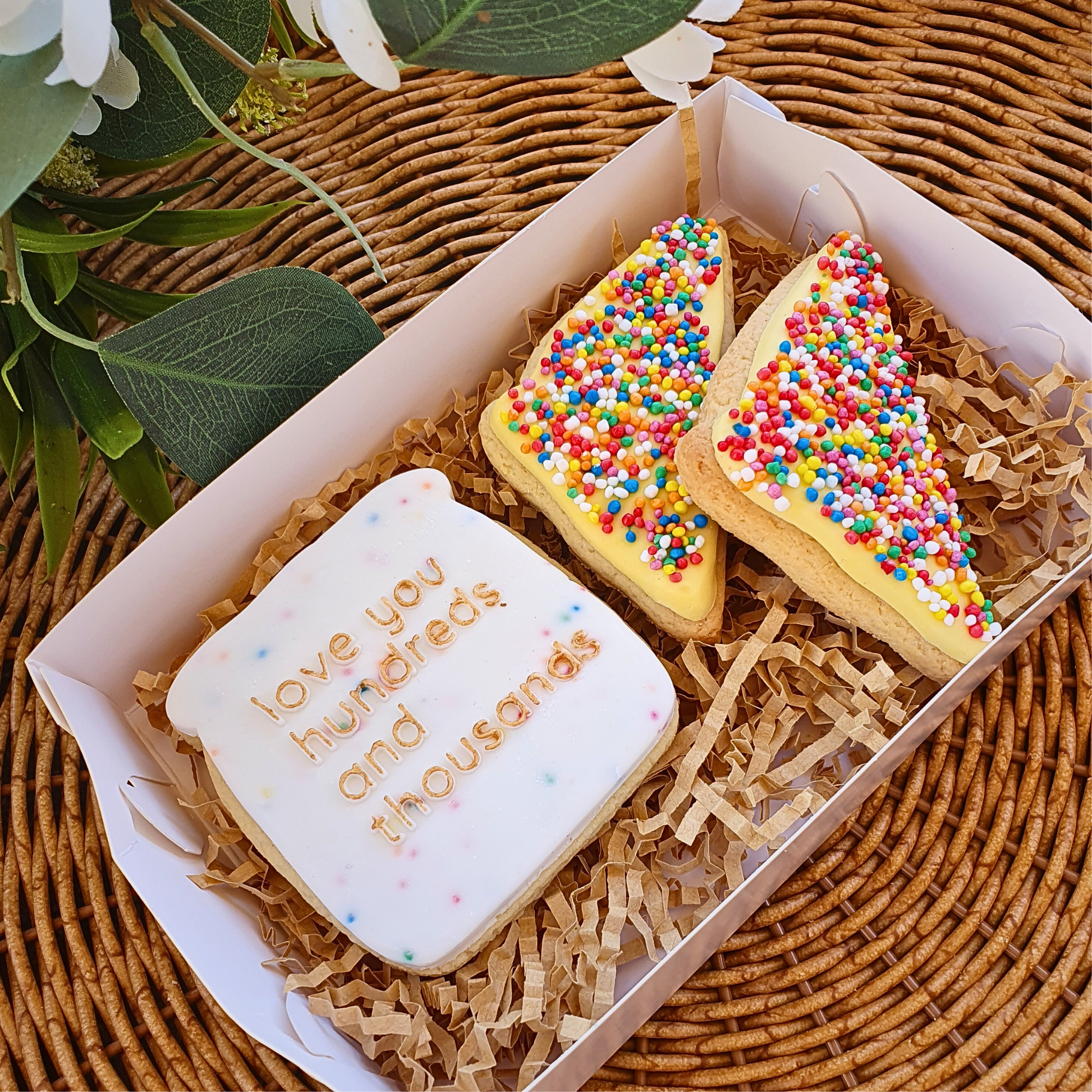 Love You Hundreds & Thousands Fairy Bread Cookie Set - Amberleighs Designs