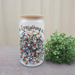 I'm Fine, Everything's Fine! Christmas Light 16oz Frosted Libby Glass Can 475ml (16oz) Tumbler Cup | Amberleighs Designs | Adelaide South Australia