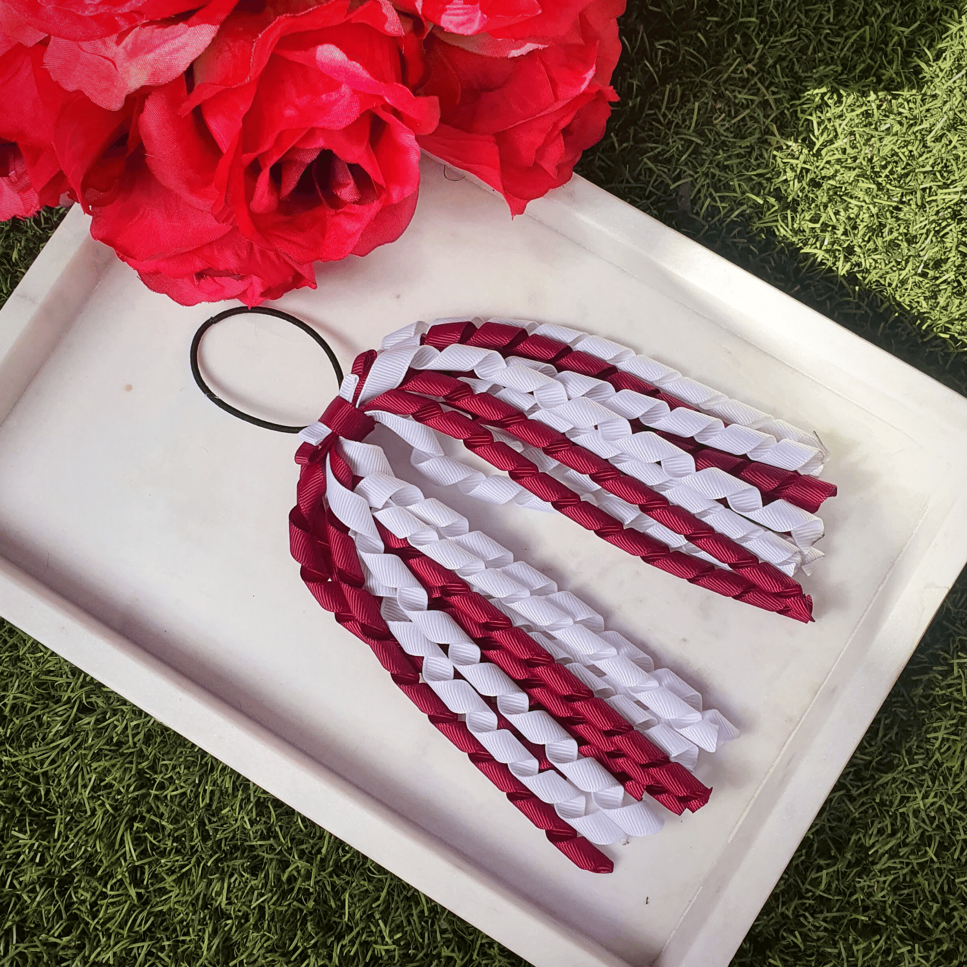 School/Sport Korker Ribbon Hair Tie - Amberleighs Designs