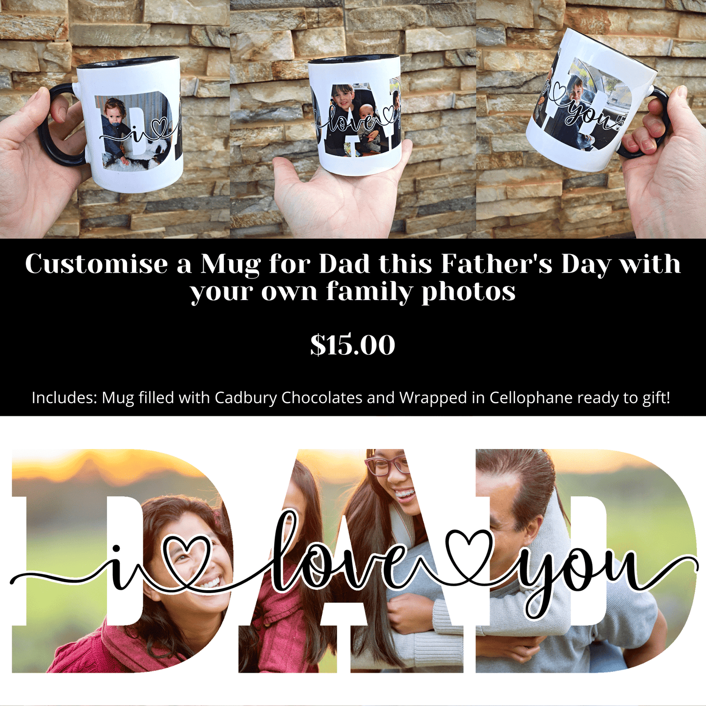 Personalised Father's Day Mugs Dad Photo Mug