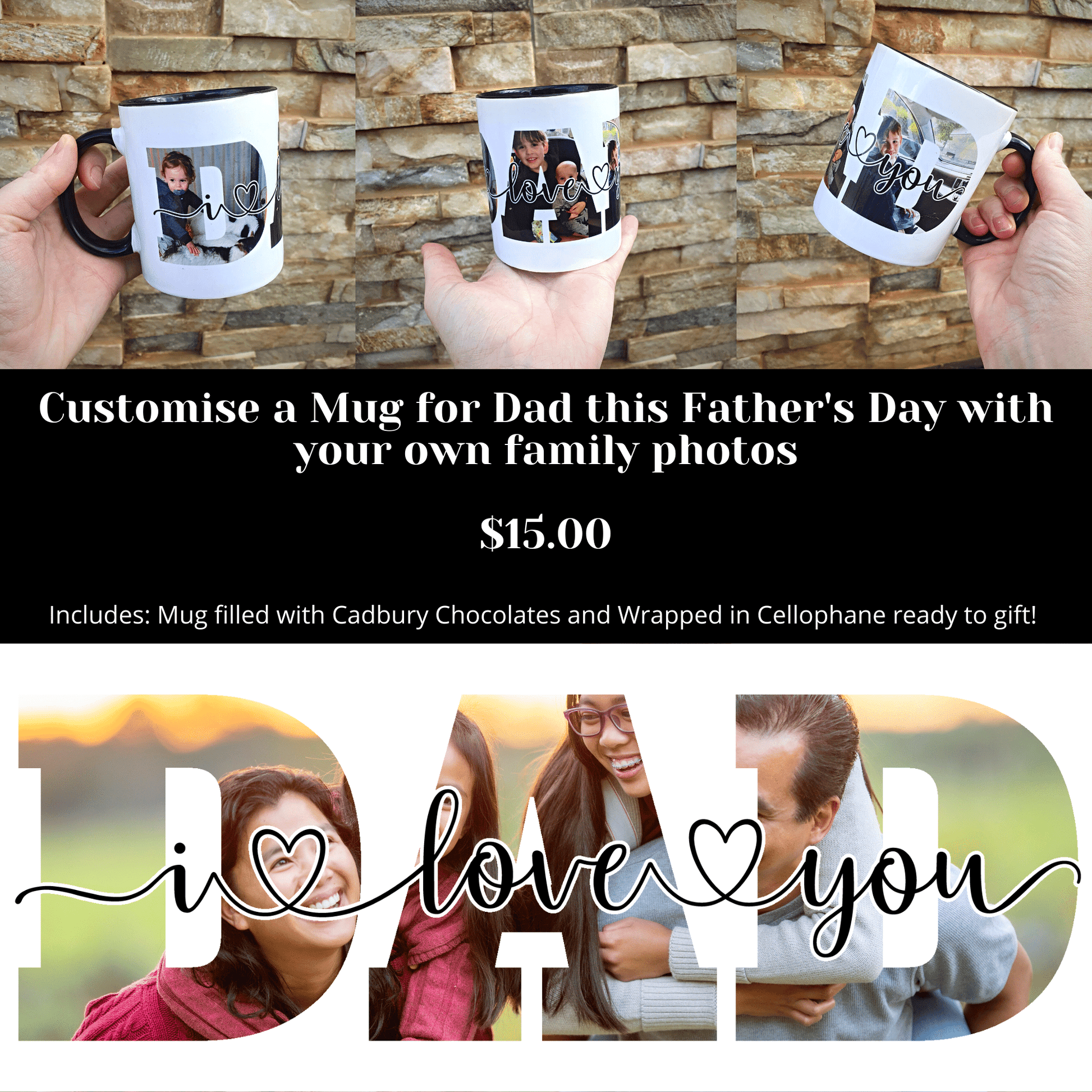 Personalised Father's Day Mugs Dad Photo Mug