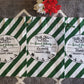 Personalised Green Striped North Pole Christmas Santa Sack - Amberleighs Designs