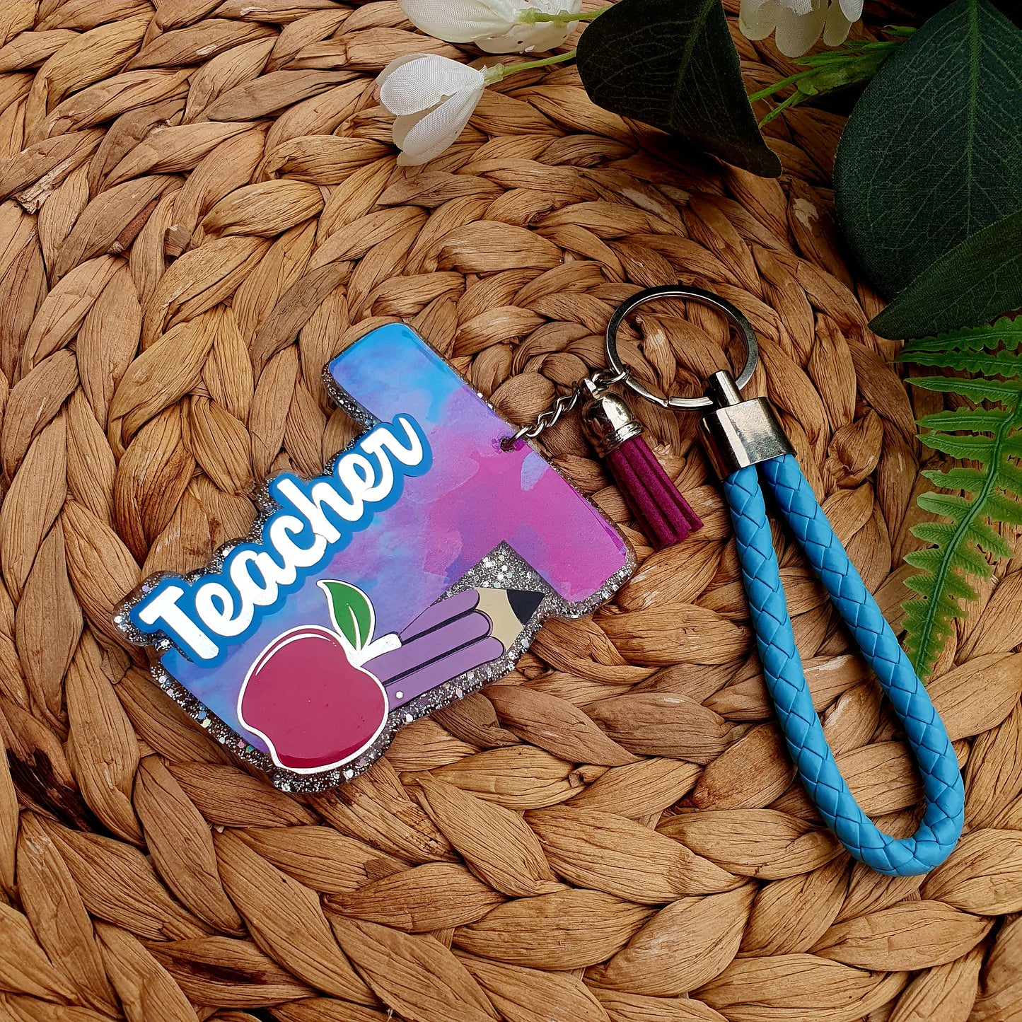 "T" Teacher Keyring - Amberleighs Designs