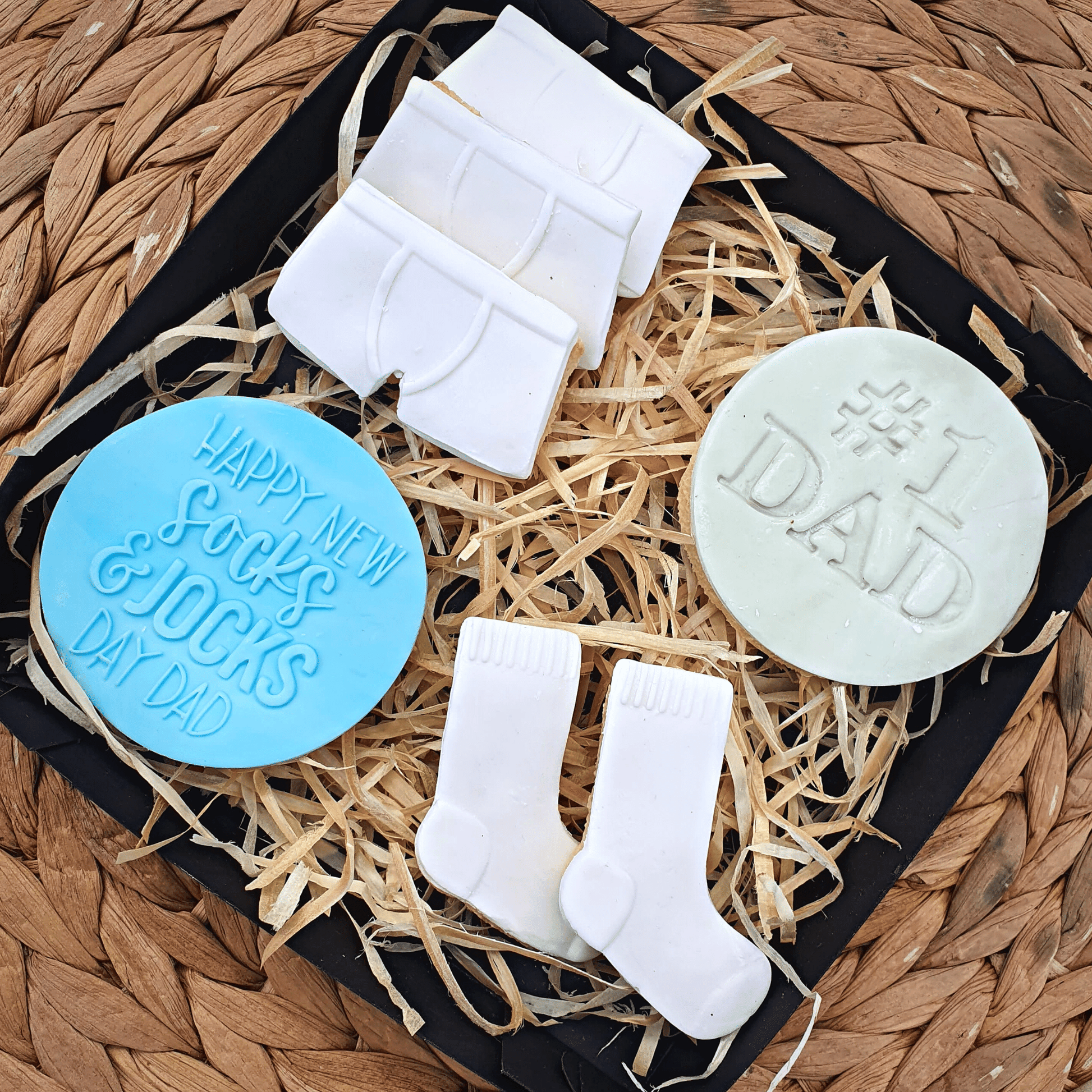 Happy Socks and Jock Day Cookie Gift Box for Dad