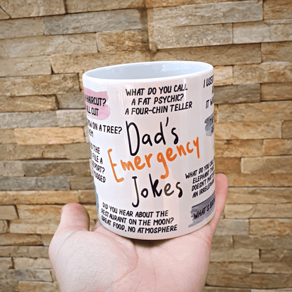 Personalised Father's Day Mugs Emergency Dad Jokes