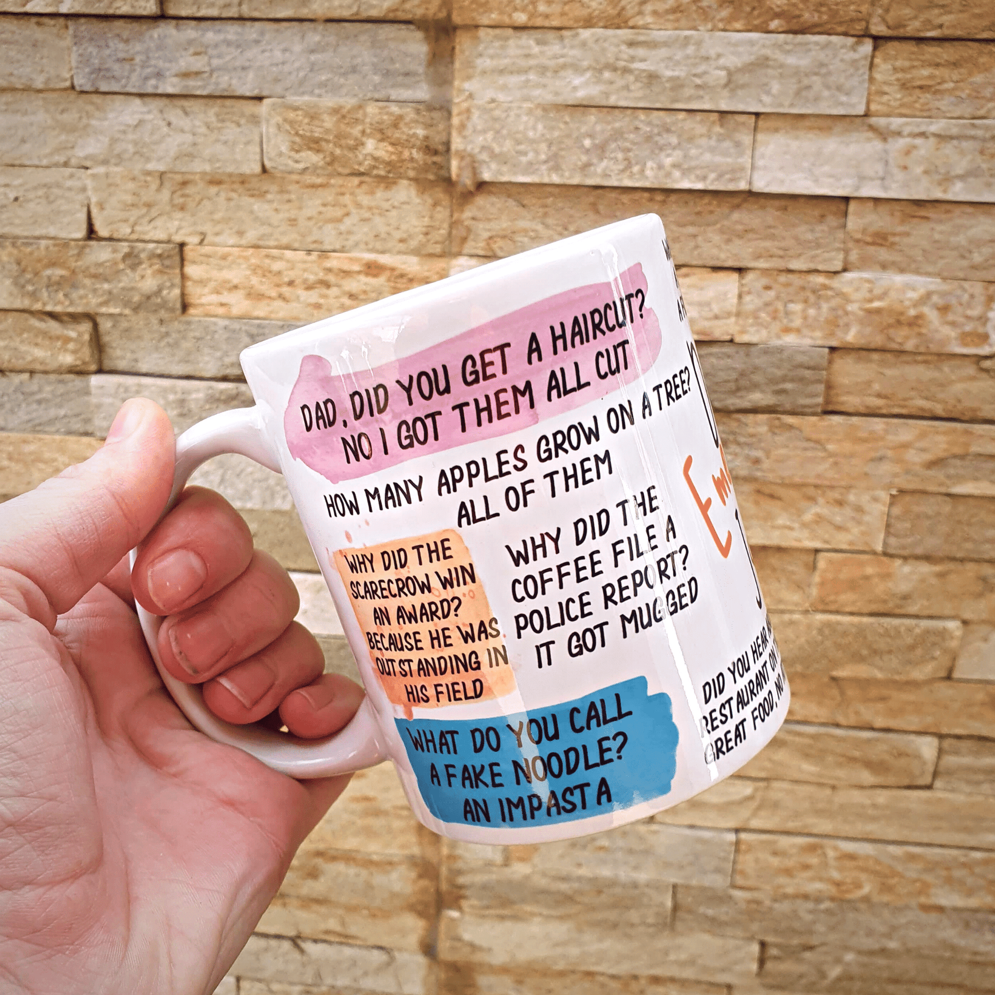 Personalised Father's Day Mugs Emergency Dad Jokes