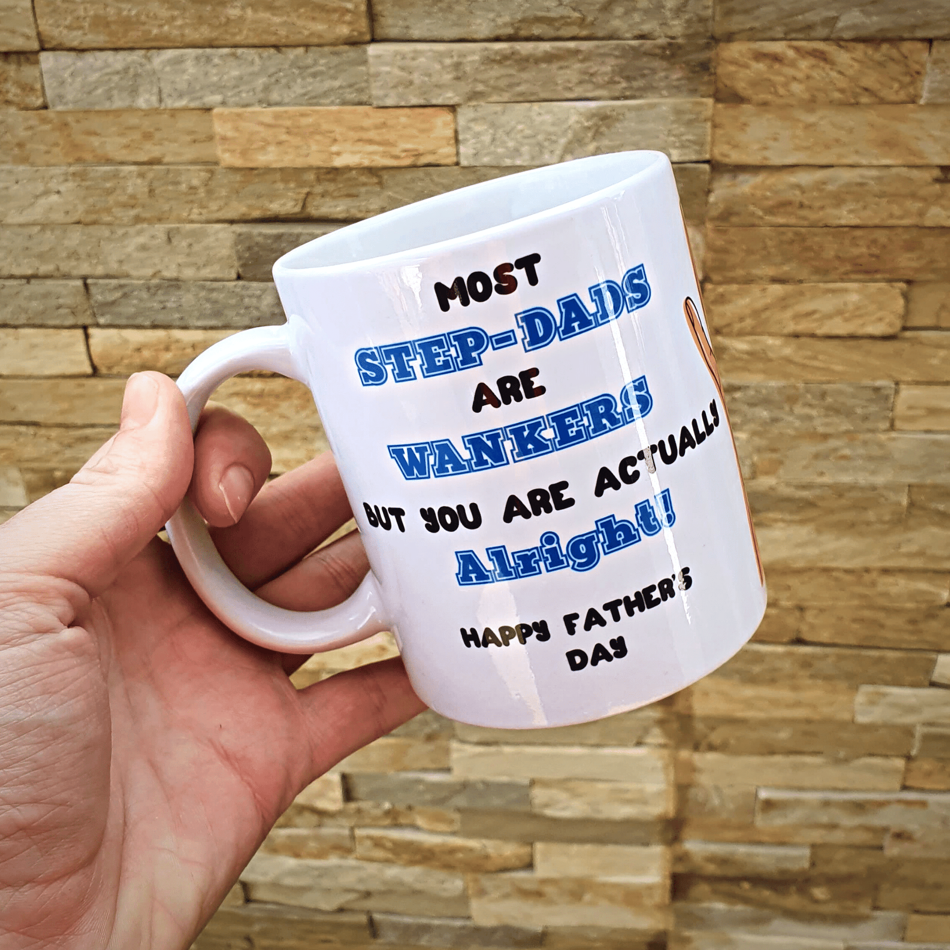 Personalised Father's Day Mugs Most Step Dads Are Wankers Mug